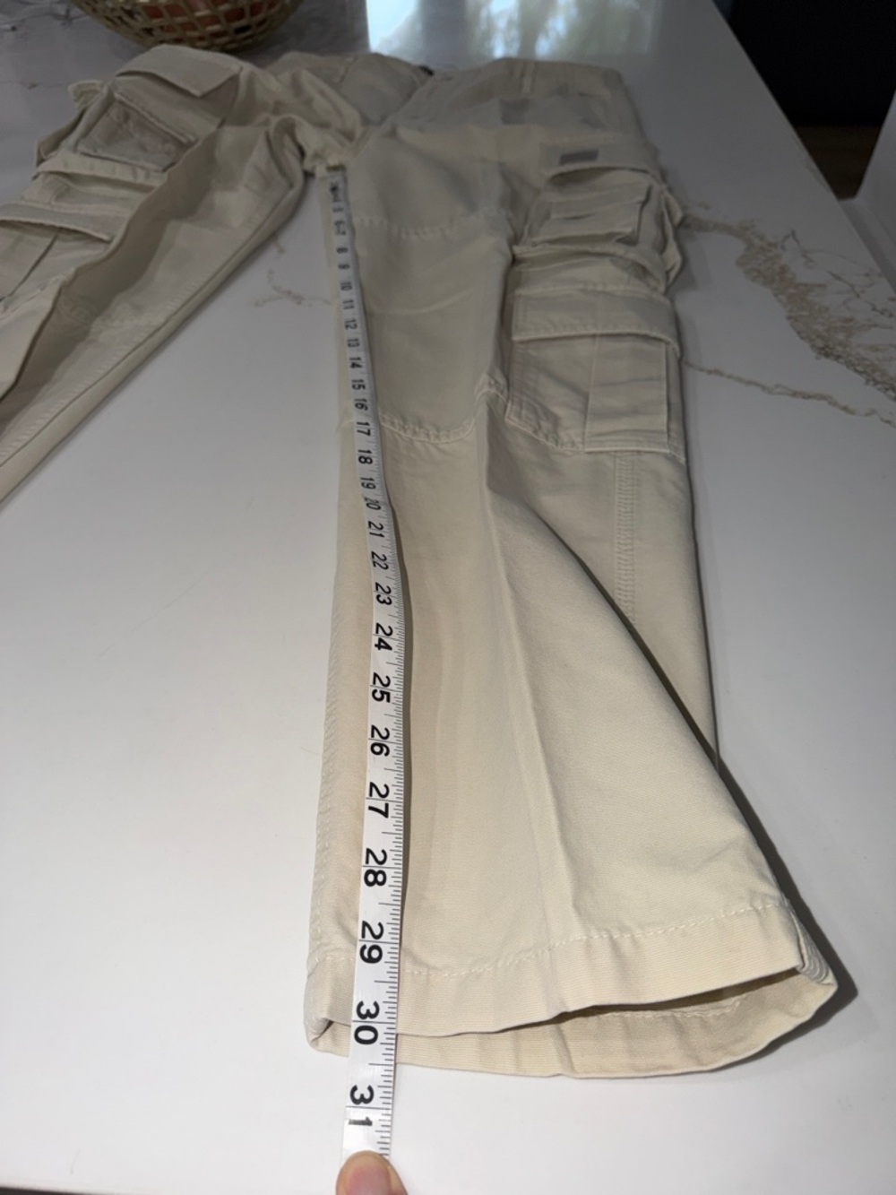 Zara Men’s Tan Cargo Pants with Multiple Pockets | 32 - Picture 8 of 8